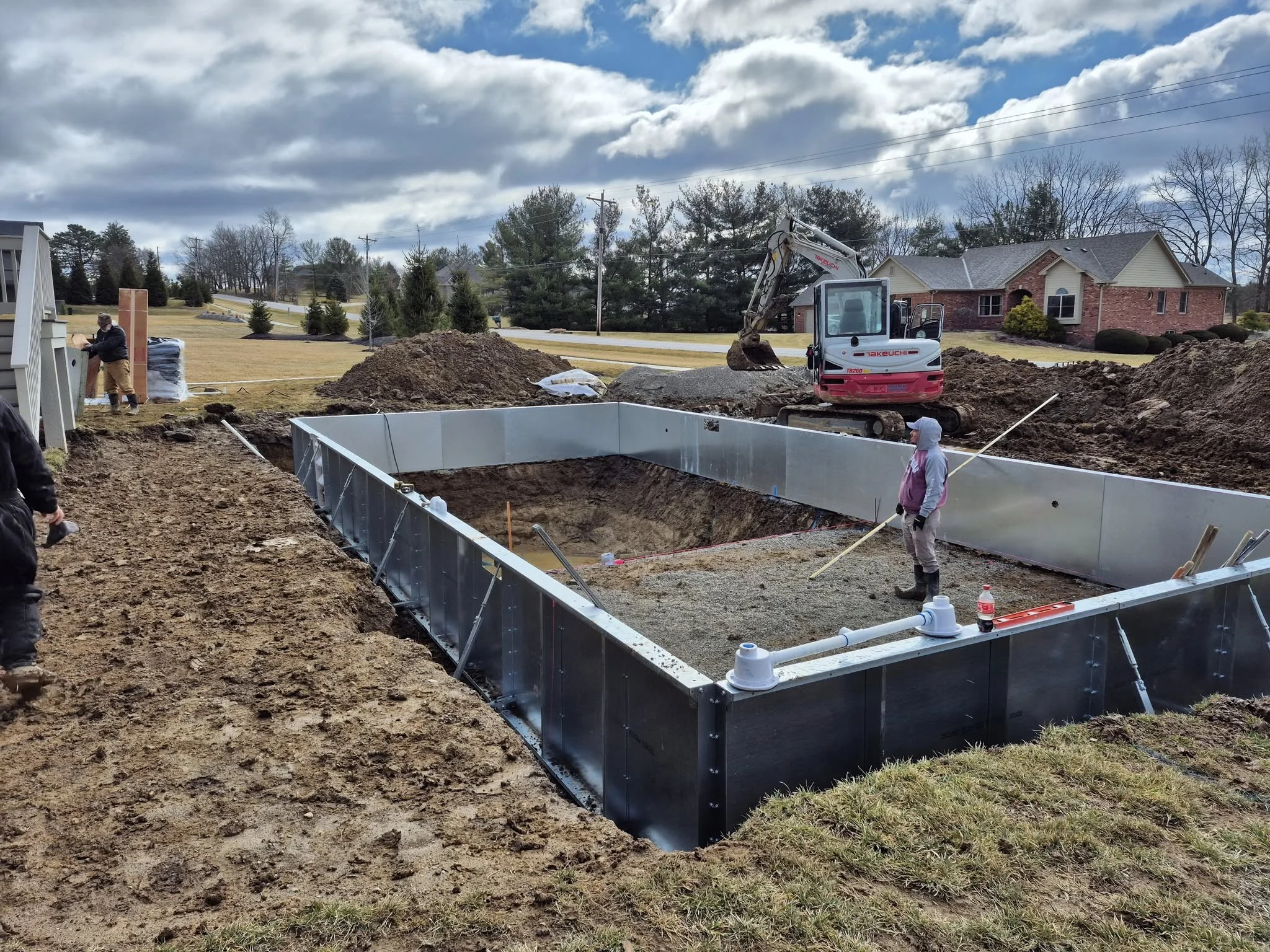 B&B Pools Concrete Pour 1 Custom Pool Installation